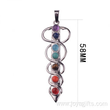 7 Chakra Reiki Beads Healing Gemstone Pendant Yoga Balancing Necklace